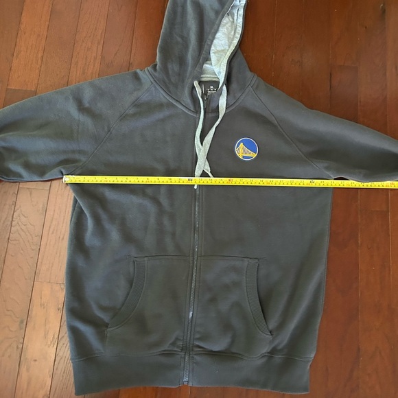 Antigua Victory NBA Golden State Warriors Charcoal Full Zip Hoodie Size XL grey - Picture 5 of 10